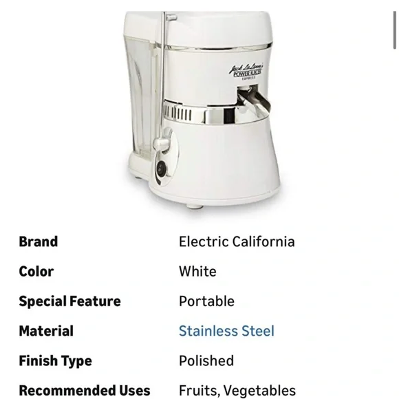 Jack LaLanne Power Juicer Express in White like new